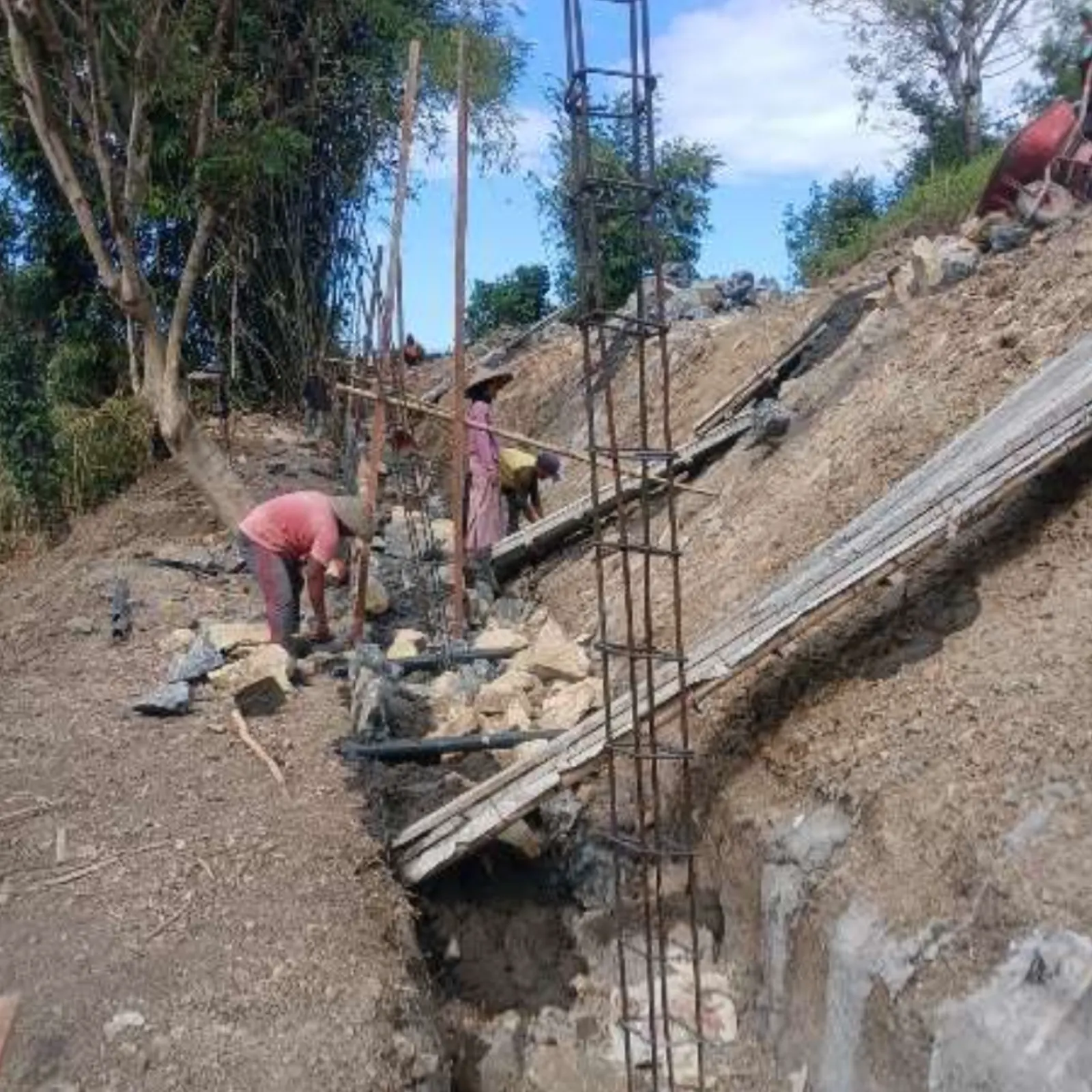 Murs de soutènement et ferraillage